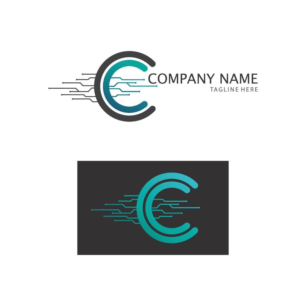 C logo for Vitamin and font C letter Identity and design business vector