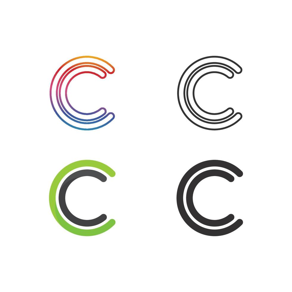 c logo para vitamina y fuente c carta identidad y diseño de negocios vector