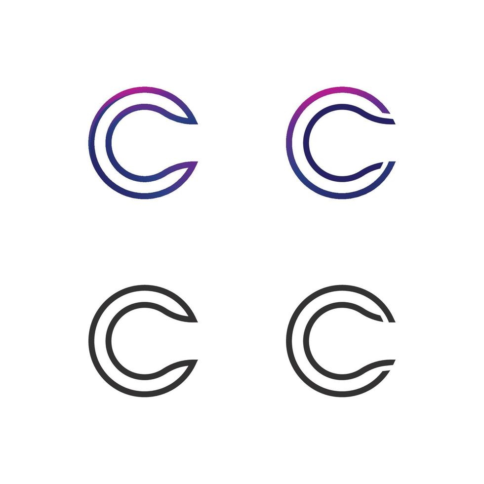 c logo para vitamina y fuente c carta identidad y diseño de negocios vector