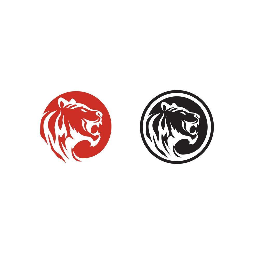 Tiger logo and mascot design animal Vector illustration