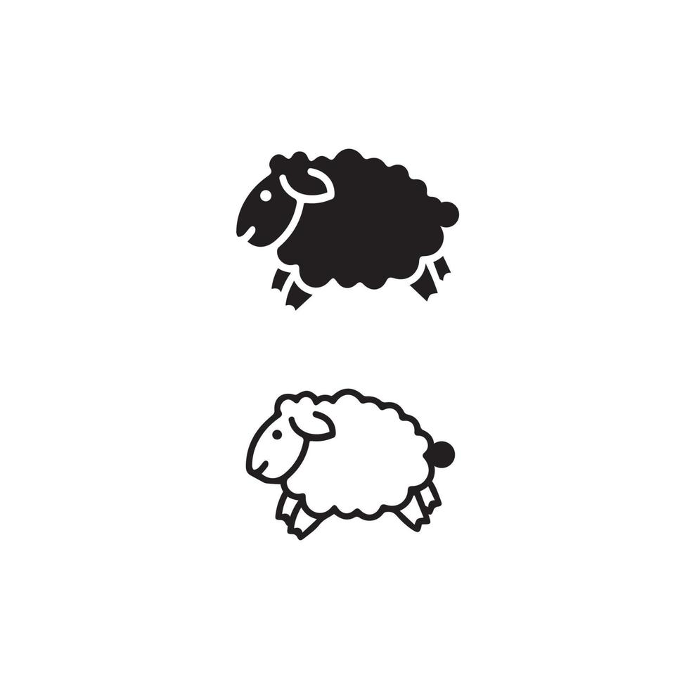 Sheep vector icon set animal logo design illustration