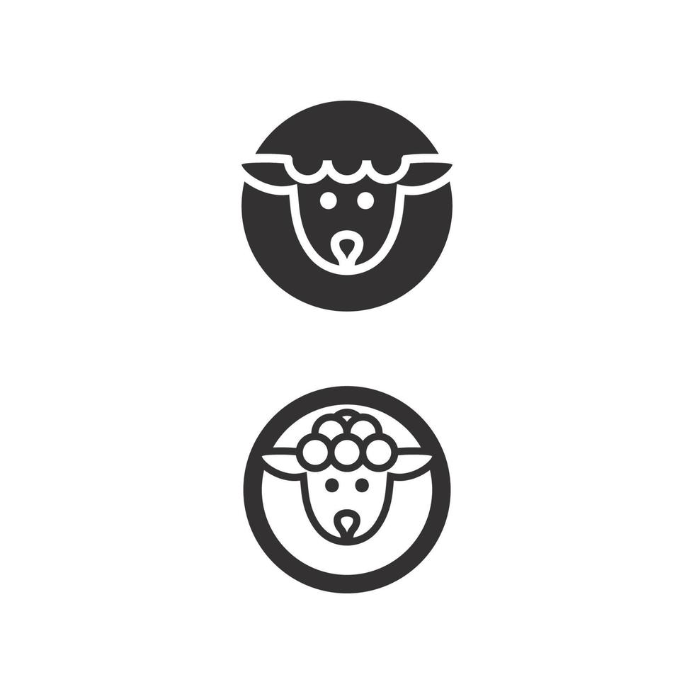 conjunto de iconos de vector de oveja ilustración de diseño de logotipo de animal