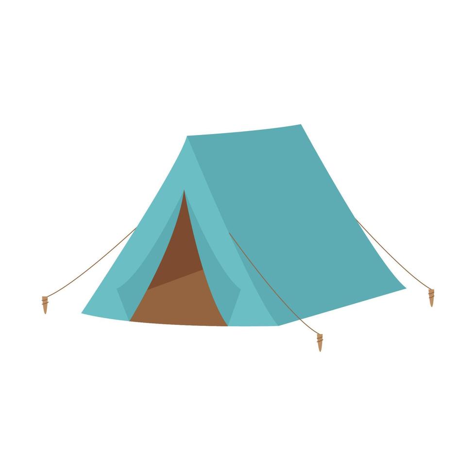 carpa para camping. equipo para picnics, recreación al aire libre, viajes, caminatas. ilustración vectorial plana aislada en un fondo blanco. vector