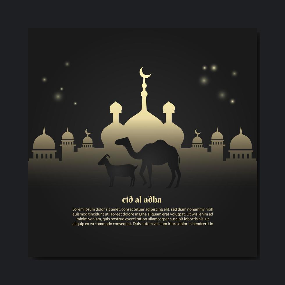 islamic banner Eid al adha mubarak festival vector