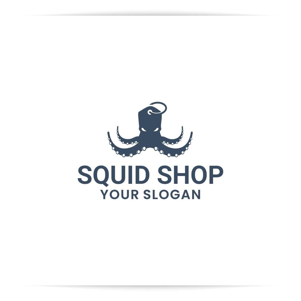 logo octopus shop, buy, market vector