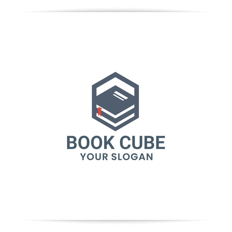 logo design book cube, box, package, vector