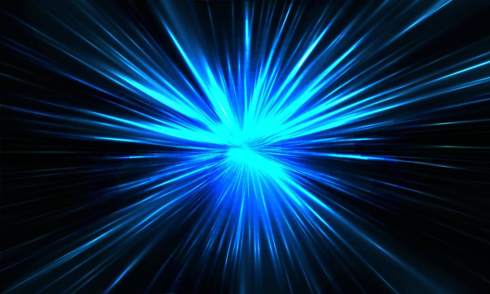 Abstract blue light speed zoom fast night background vector