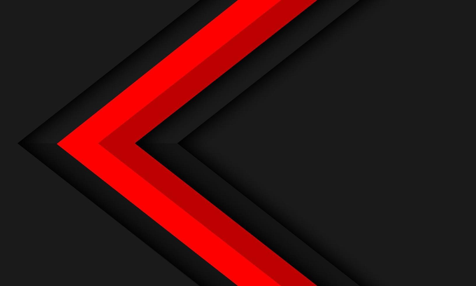 Abstract red arrow direction geometric on black with blank space design modern futuristic background vector