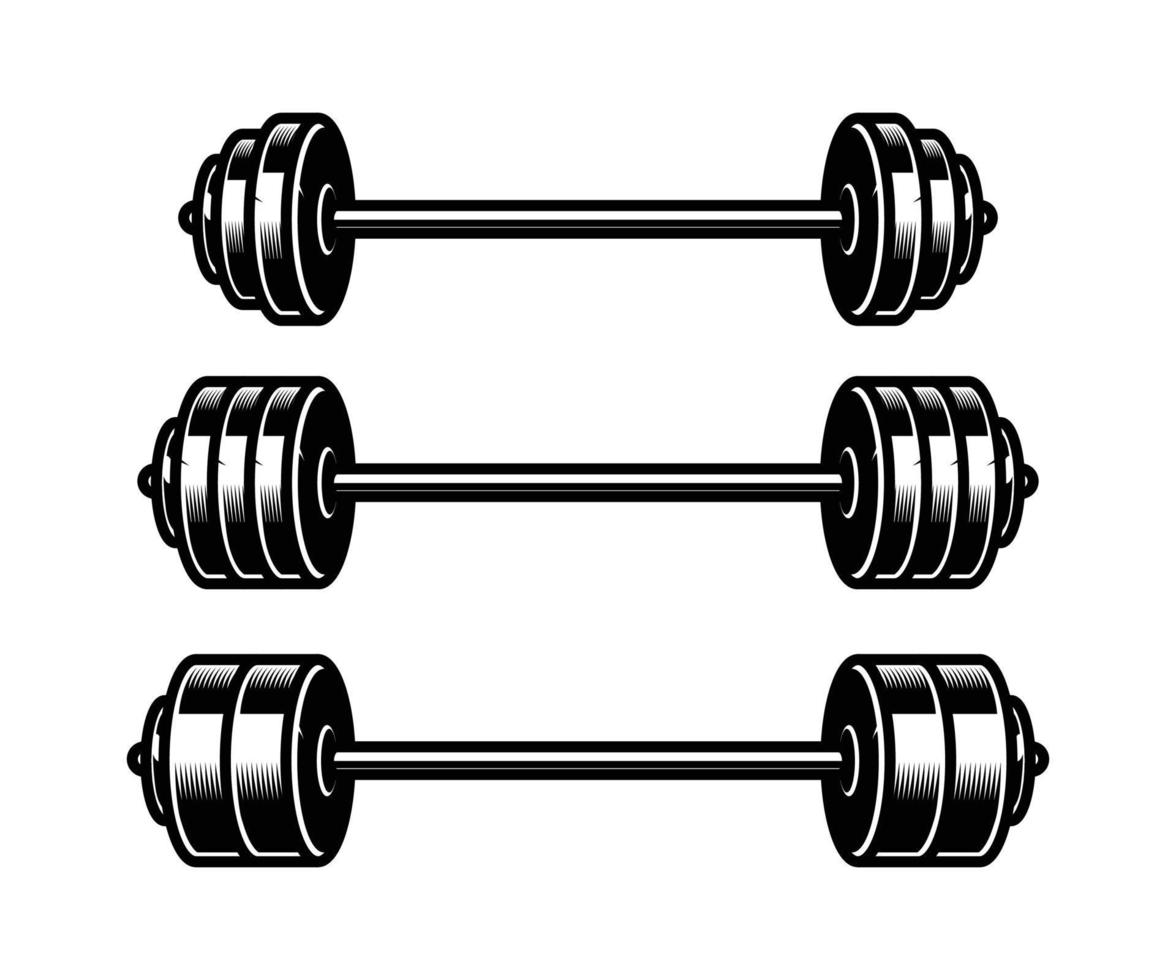 Barbell Fitness Vector Black and White 8555771 Vector Art at Vecteezy