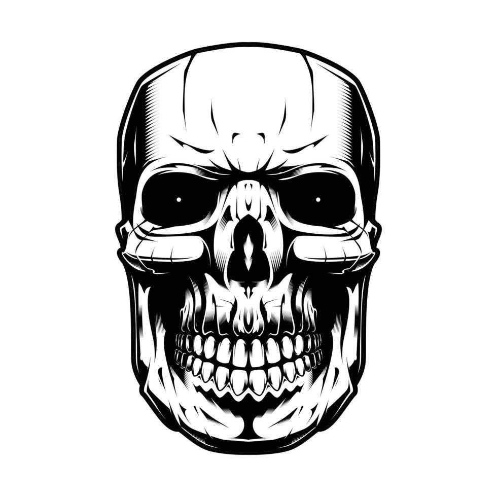 Scary Skull Vector Illustration Design