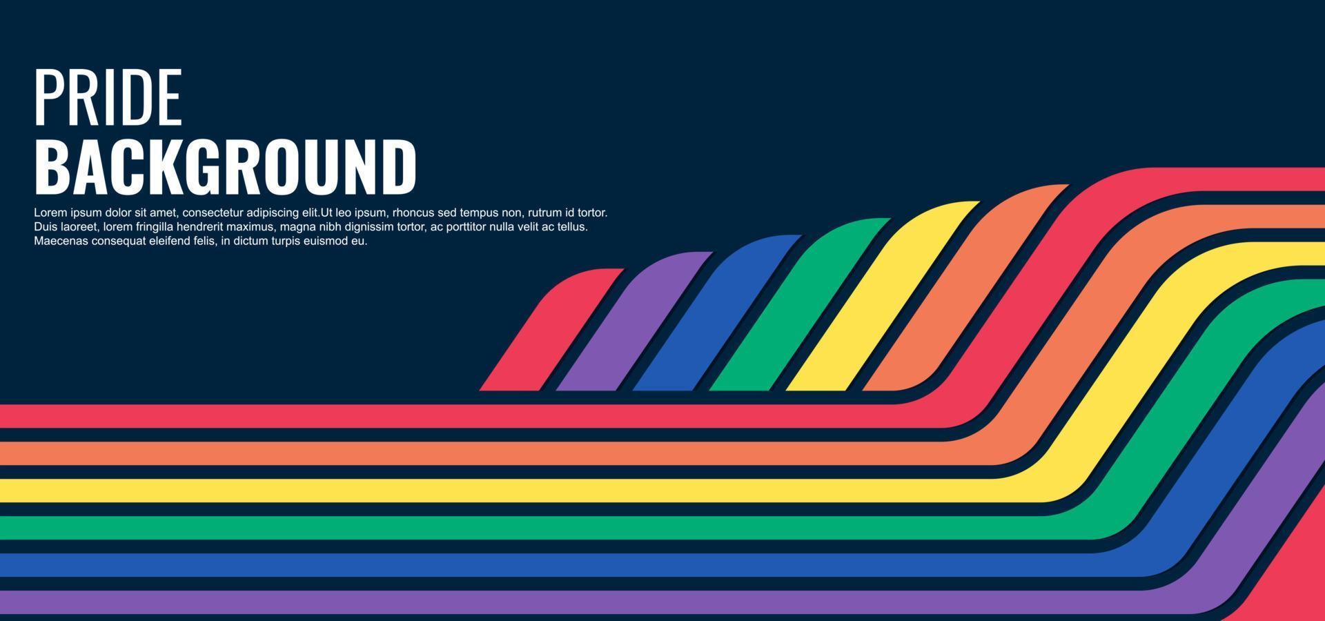 LGBT pride abstract background. Vector background with rainbow colors. Vector Banner Template for Pride Month