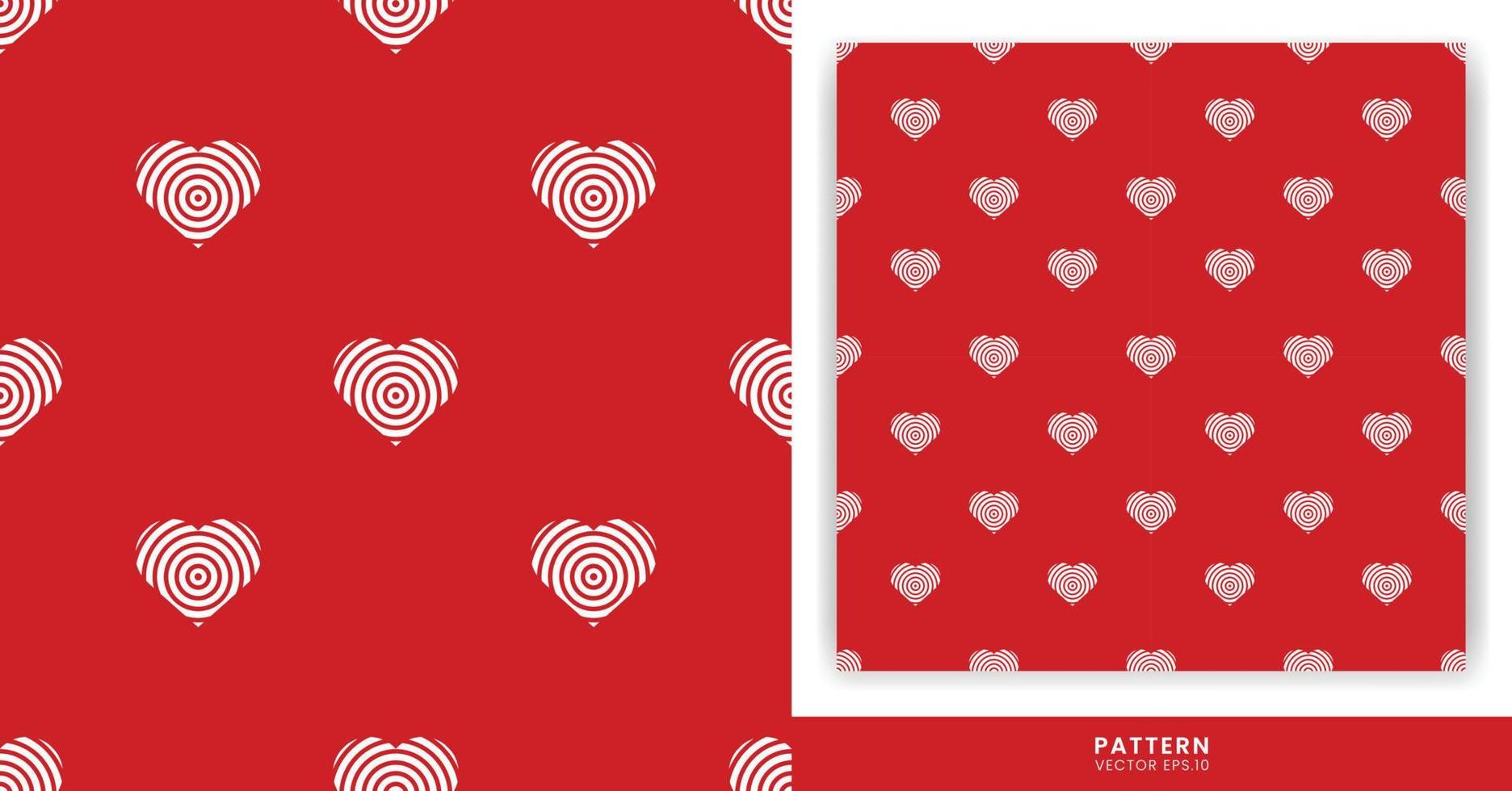 The Pattern with a Unique Heart Theme and a Red Background can be Used to Design Clothes, Books, or Other Designs. vector