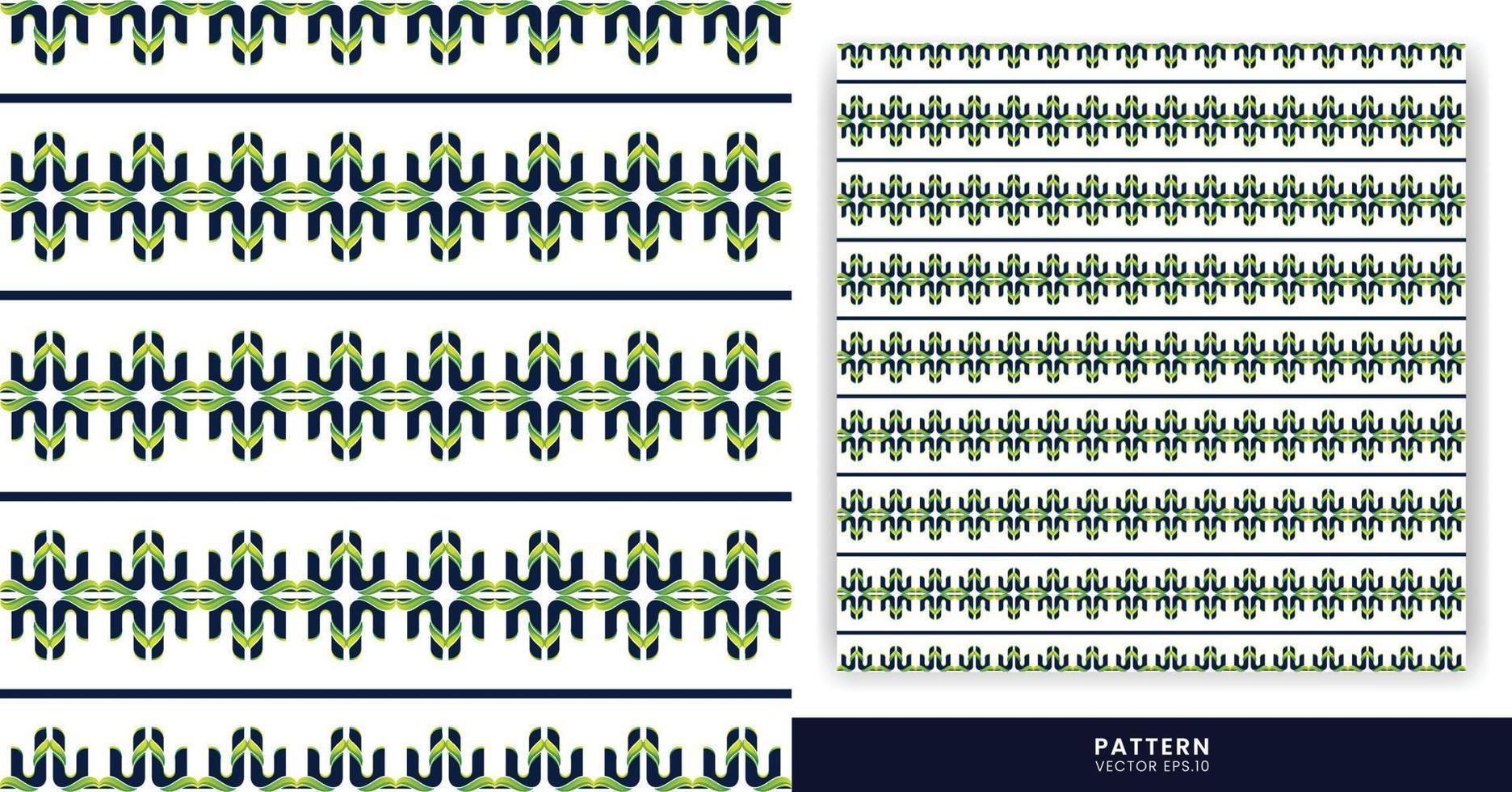 Patterns With Ornamental Themes - A Combination Of Blue And Green Colors With A Modern And Luxurious Tone On A White Background Can Be Used To Design Clothing, Books, Gifts, Or Other Designs. vector
