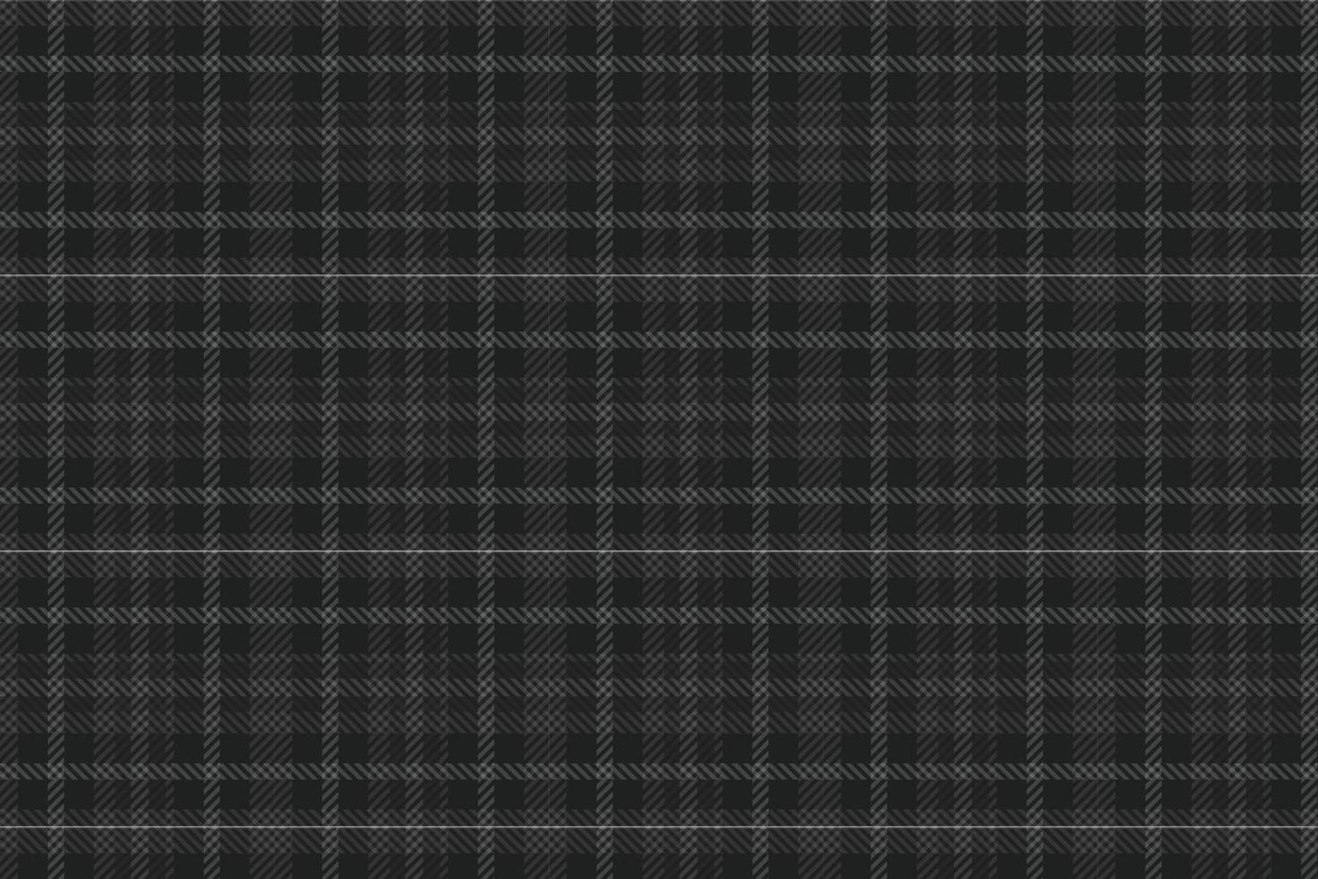 Plaid pattern seamless vector. Dark textured tartan check background vector