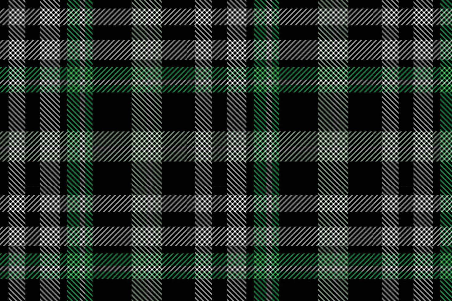 Plaid pattern seamless vector. Dark textured tartan check background vector