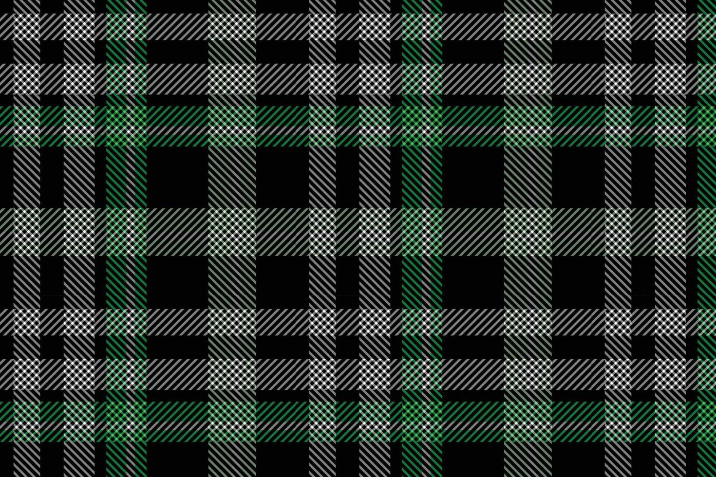 Plaid pattern seamless vector. Dark textured tartan check background vector