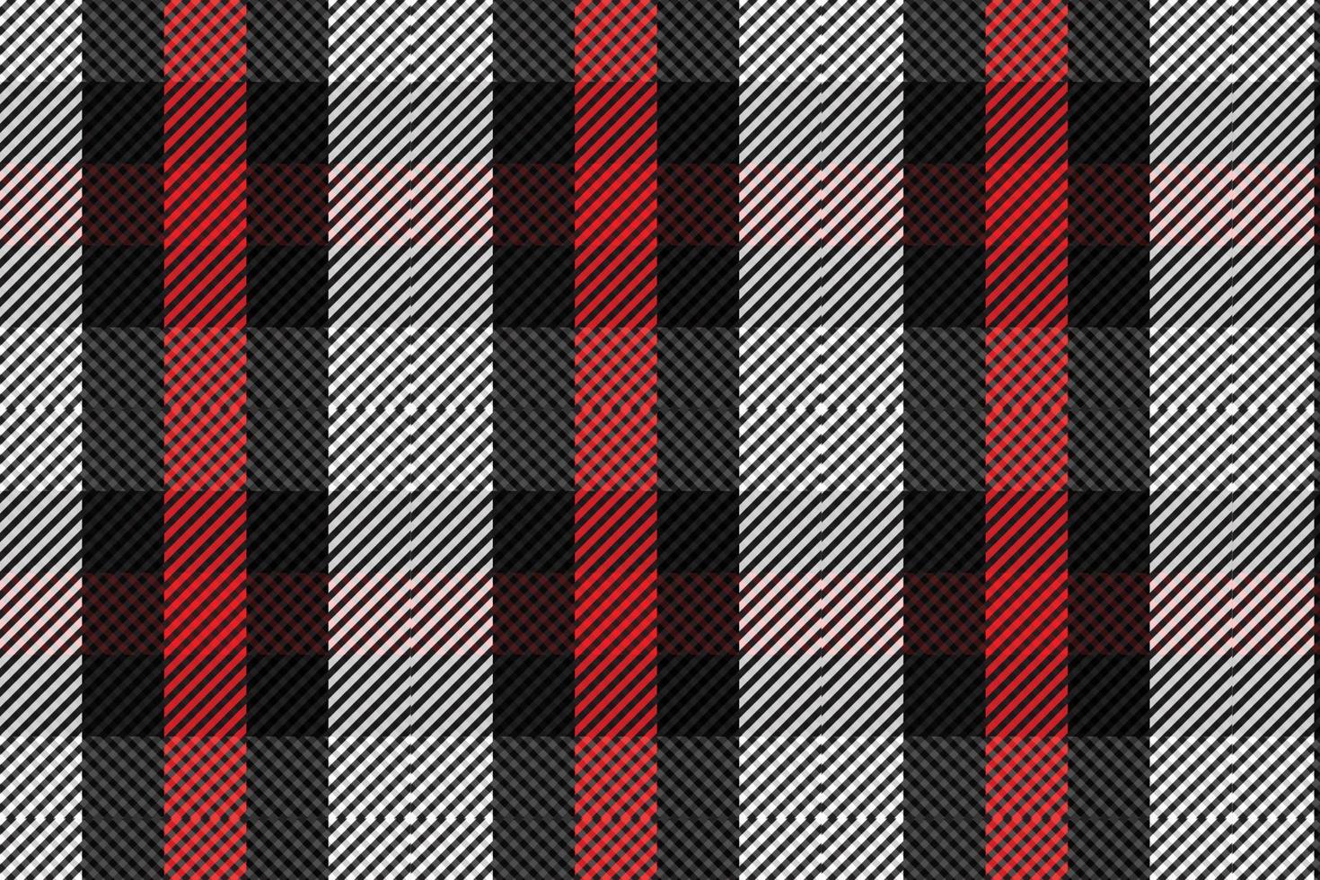 Plaid pattern seamless vector. Dark textured tartan check background vector