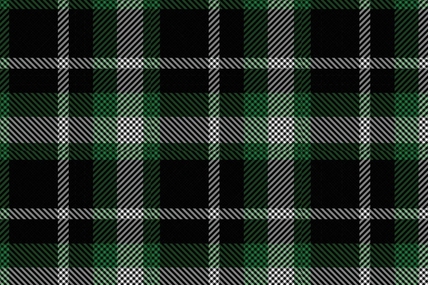 Plaid pattern seamless vector. Dark textured tartan check background vector