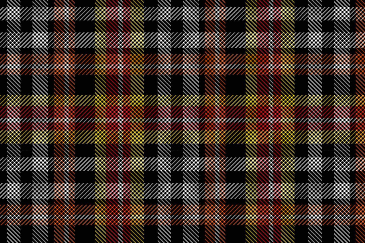 Plaid pattern seamless vector. Dark textured tartan check background vector