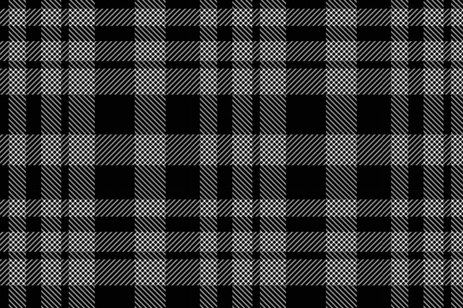 Plaid pattern seamless vector. Dark textured tartan check background vector