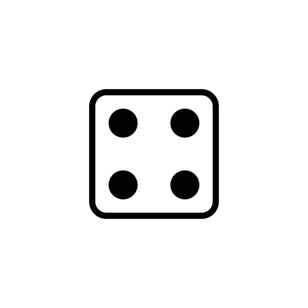 Game dice. Set of game dice, isolated on white background. Dice in a flat and linear design from one to six. vector