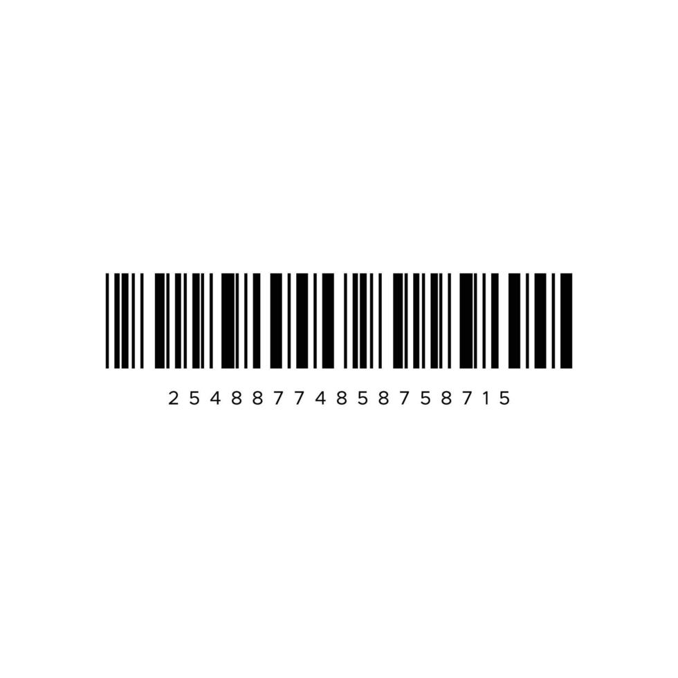 Realistic Barcode icon isolated vector