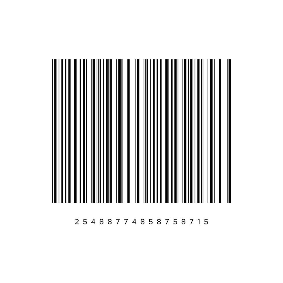 Realistic Barcode icon isolated vector