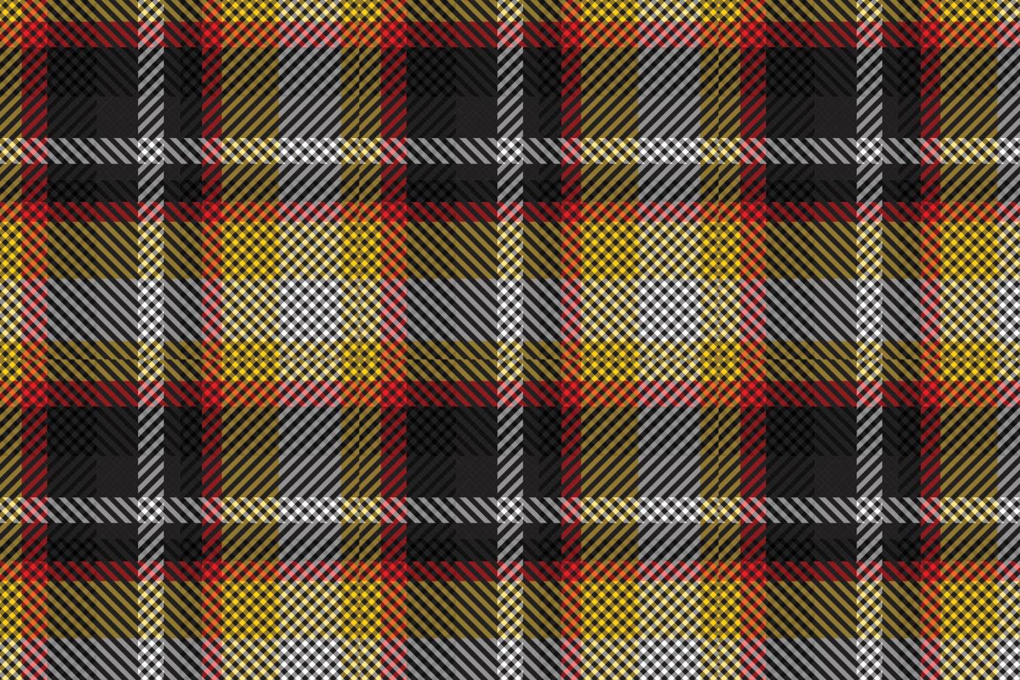 Plaid pattern seamless vector. Dark textured tartan check background vector