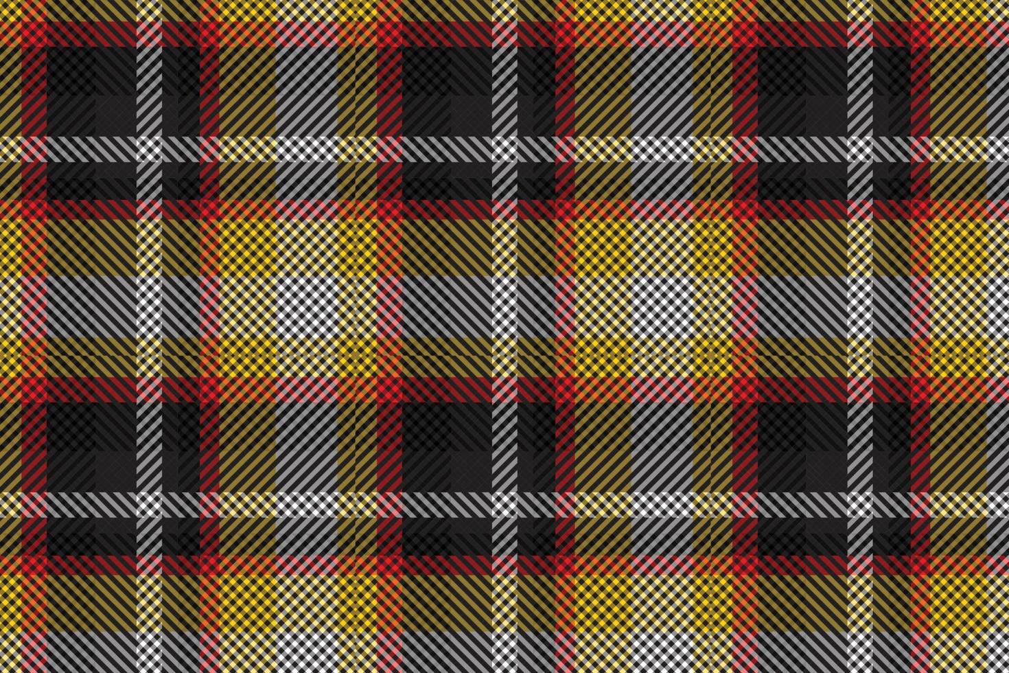 Plaid pattern seamless vector. Dark textured tartan check background vector