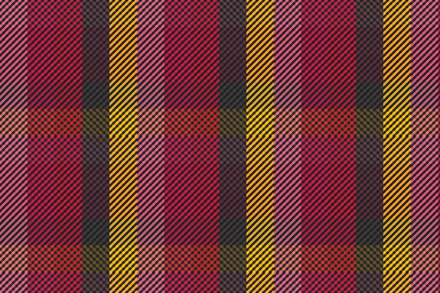 Plaid pattern seamless vector. Dark textured tartan check background vector