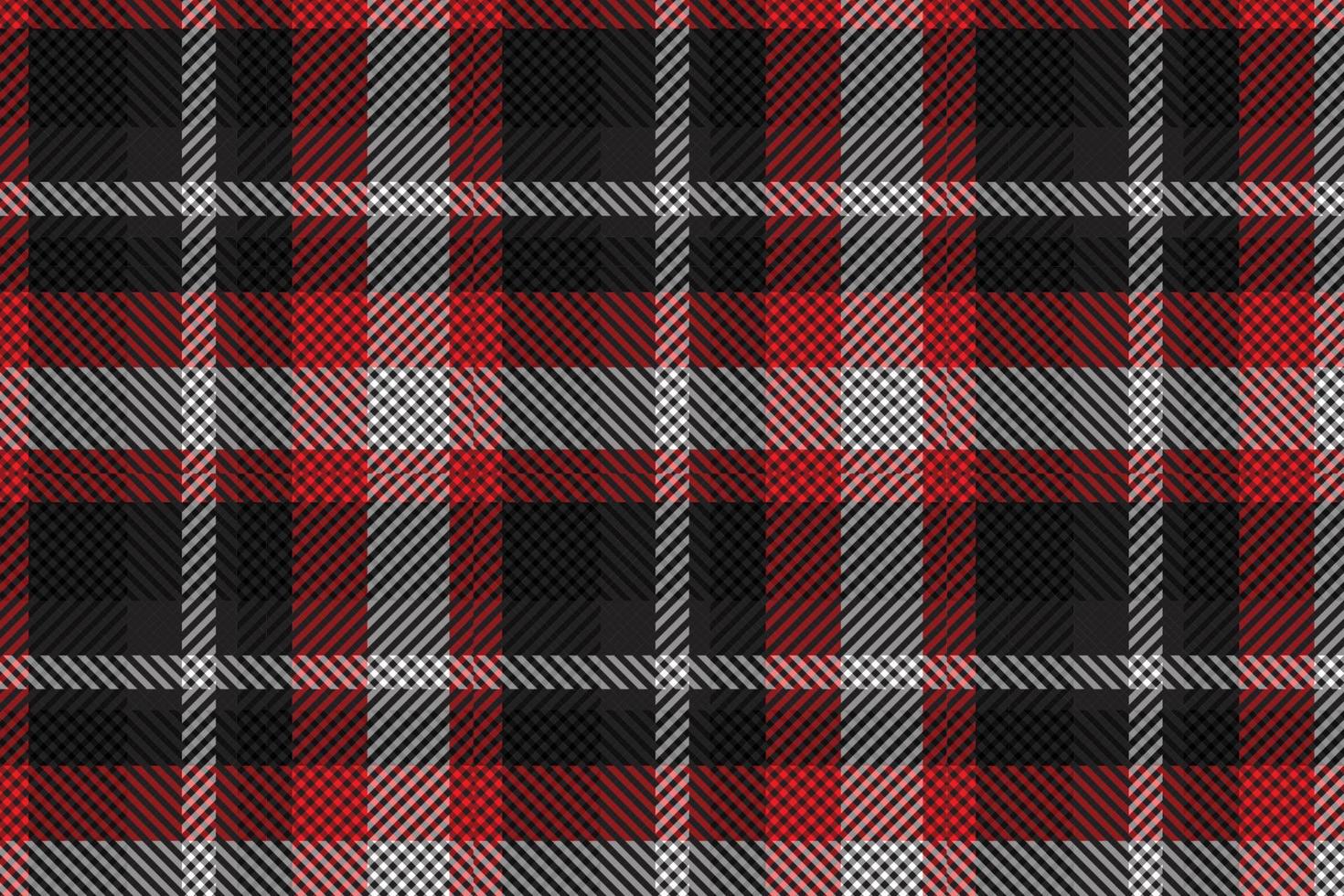 Plaid pattern seamless vector. Dark textured tartan check background vector