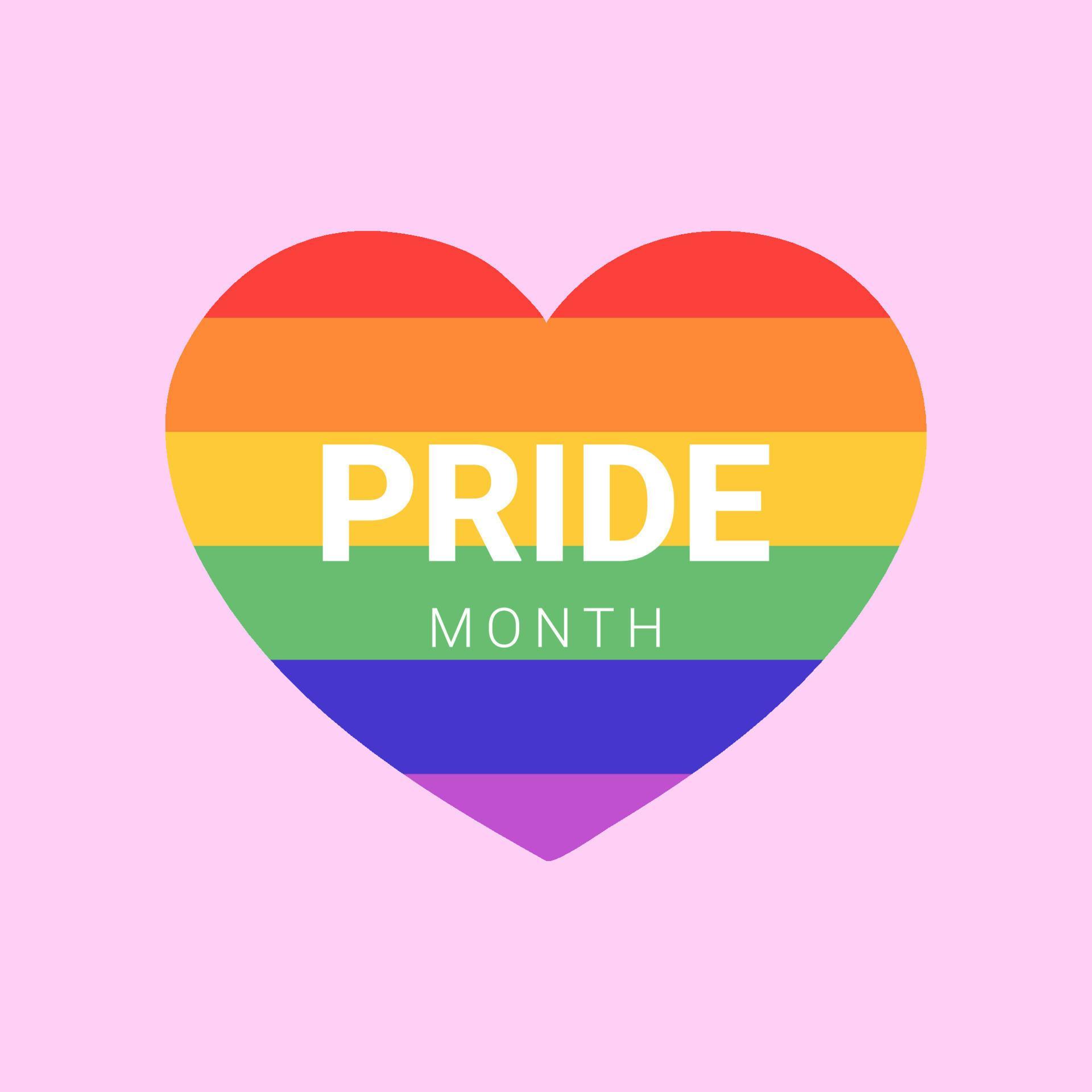 LGBT Pride Month. Heart-shaped design. LGBT flag. Human rights and ...