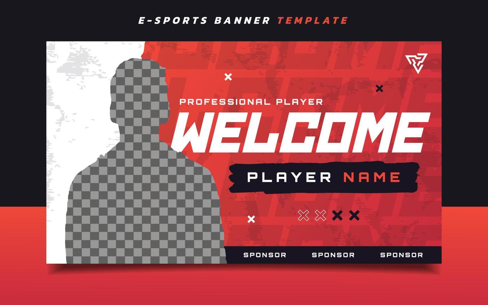 plantilla de banner de juegos de deportes electrónicos para nuevos jugadores para redes sociales vector