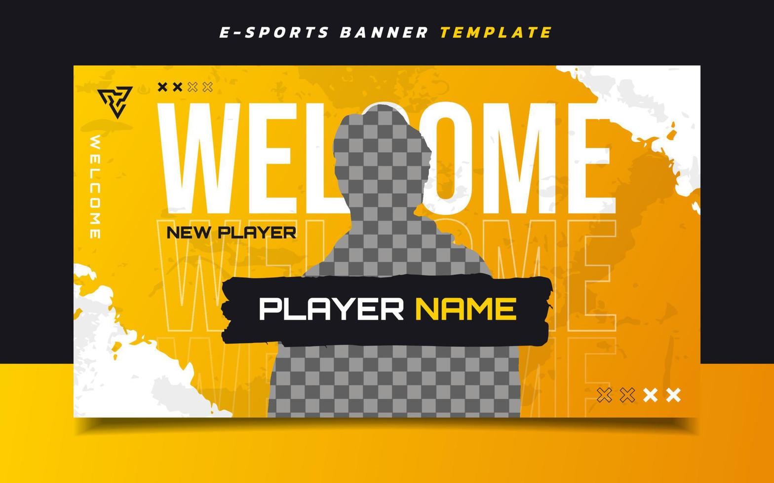 New Player E-sports Gaming Banner Template for Social Media vector