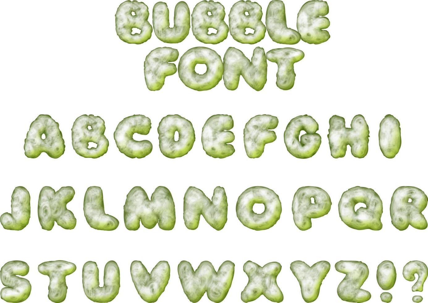 Bubble font alphabets vector