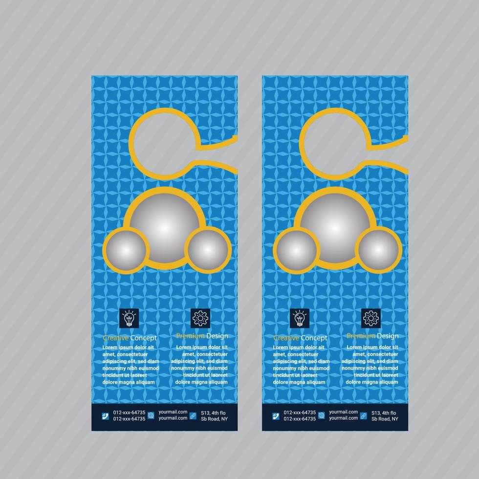 Door hanger design , hanger template, hotel knob design, Vector hanger
