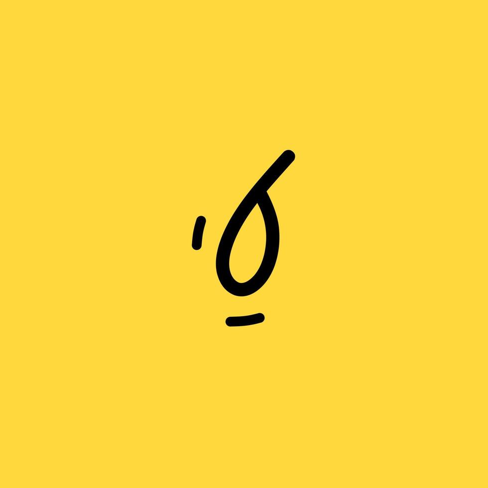 Vector mouth expression on yellow background