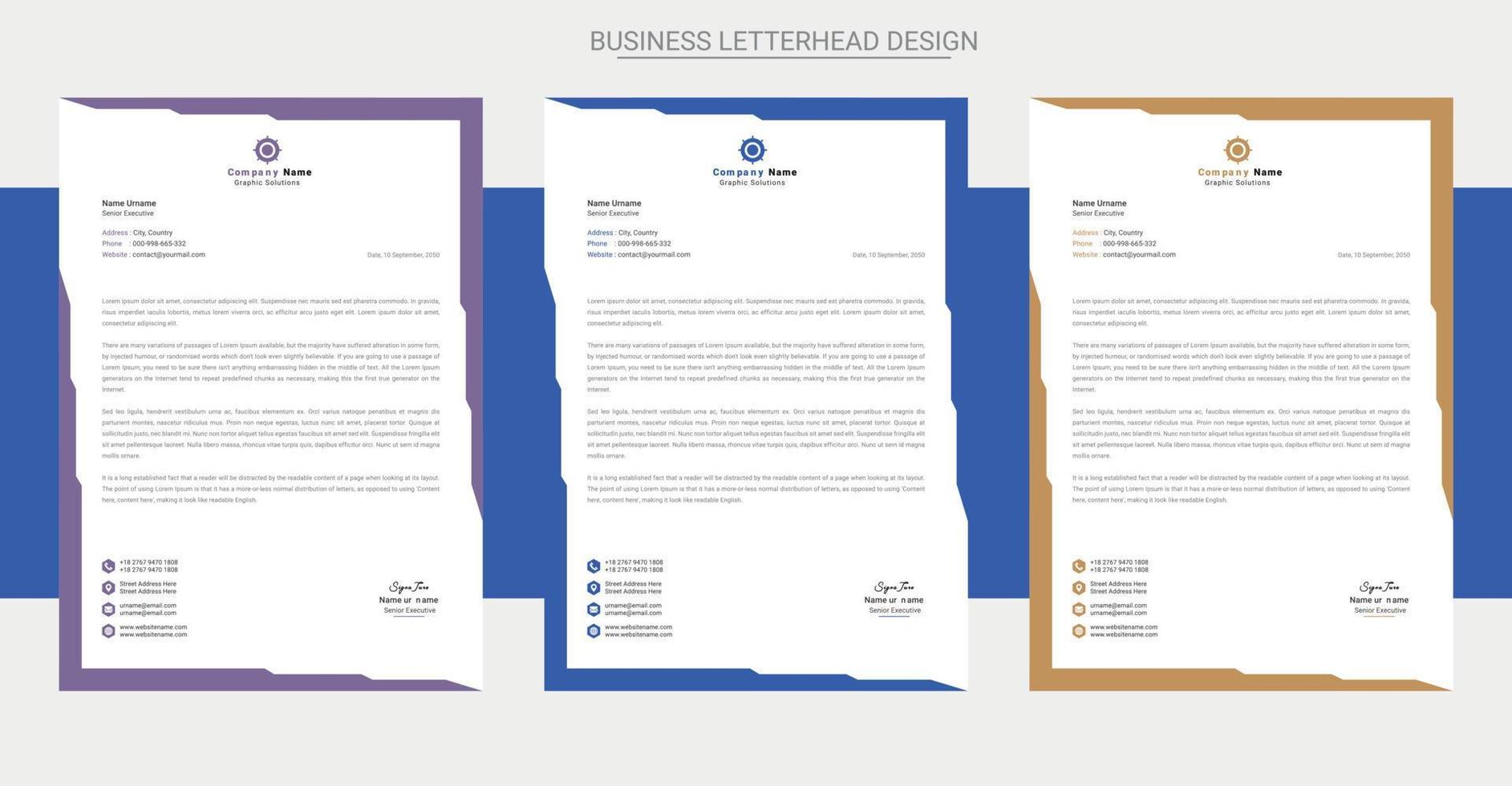 Creative a4 business letterhead print-ready design vector