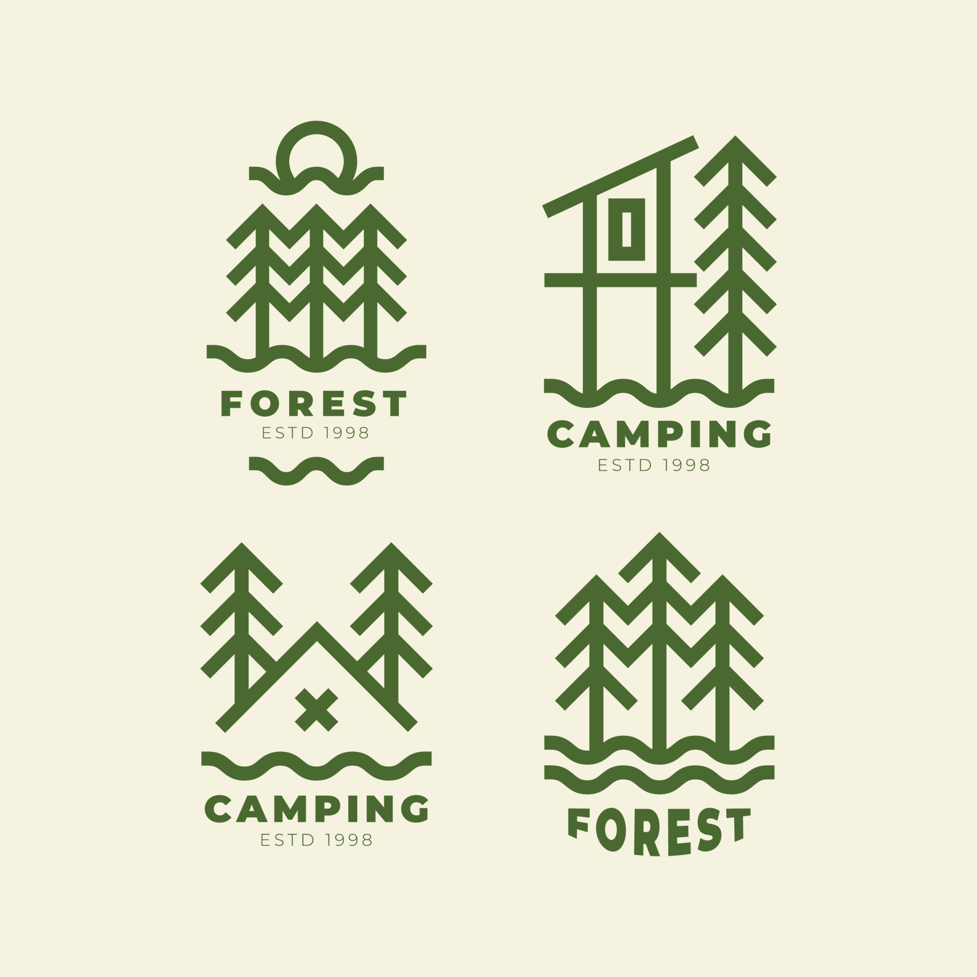 monoline adventure jungle logo vector 8556384 Vector Art at Vecteezy