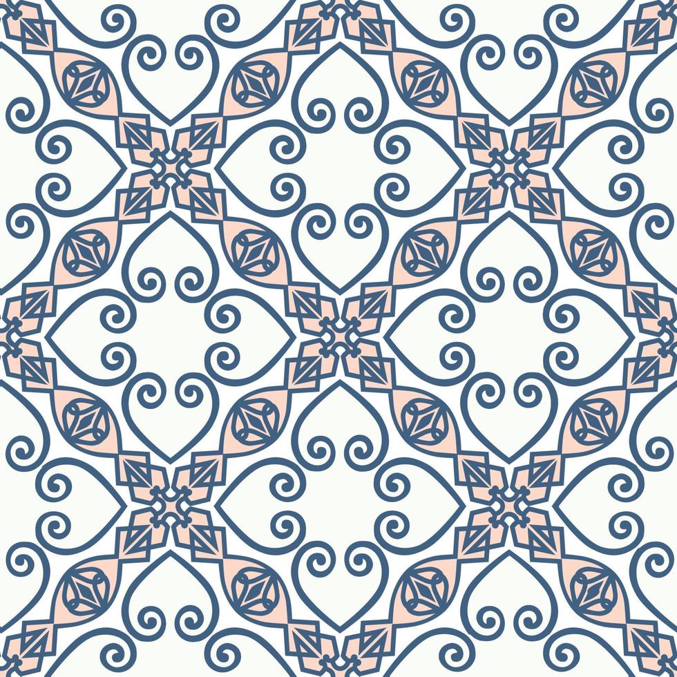 patrón floral abstracto sin fisuras. fondo ornamental floral de mosaico. ornamento musulmán en estilo árabe oriental vector