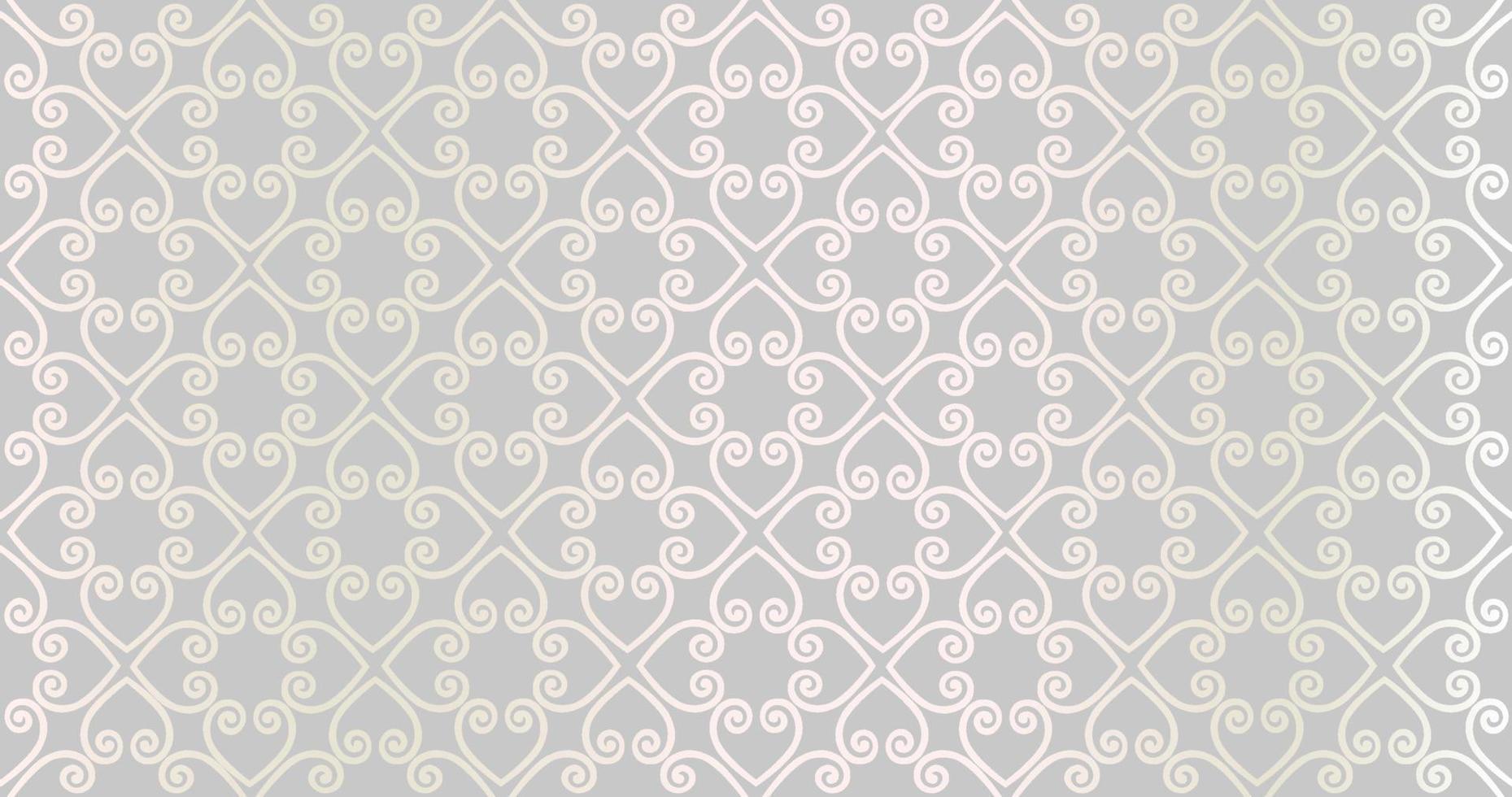Abstract seamless pattern. Arabic line ornament with geometric shapes. Linear floral ornamental texture. Artistic backdrop in arab orient textile style. vector