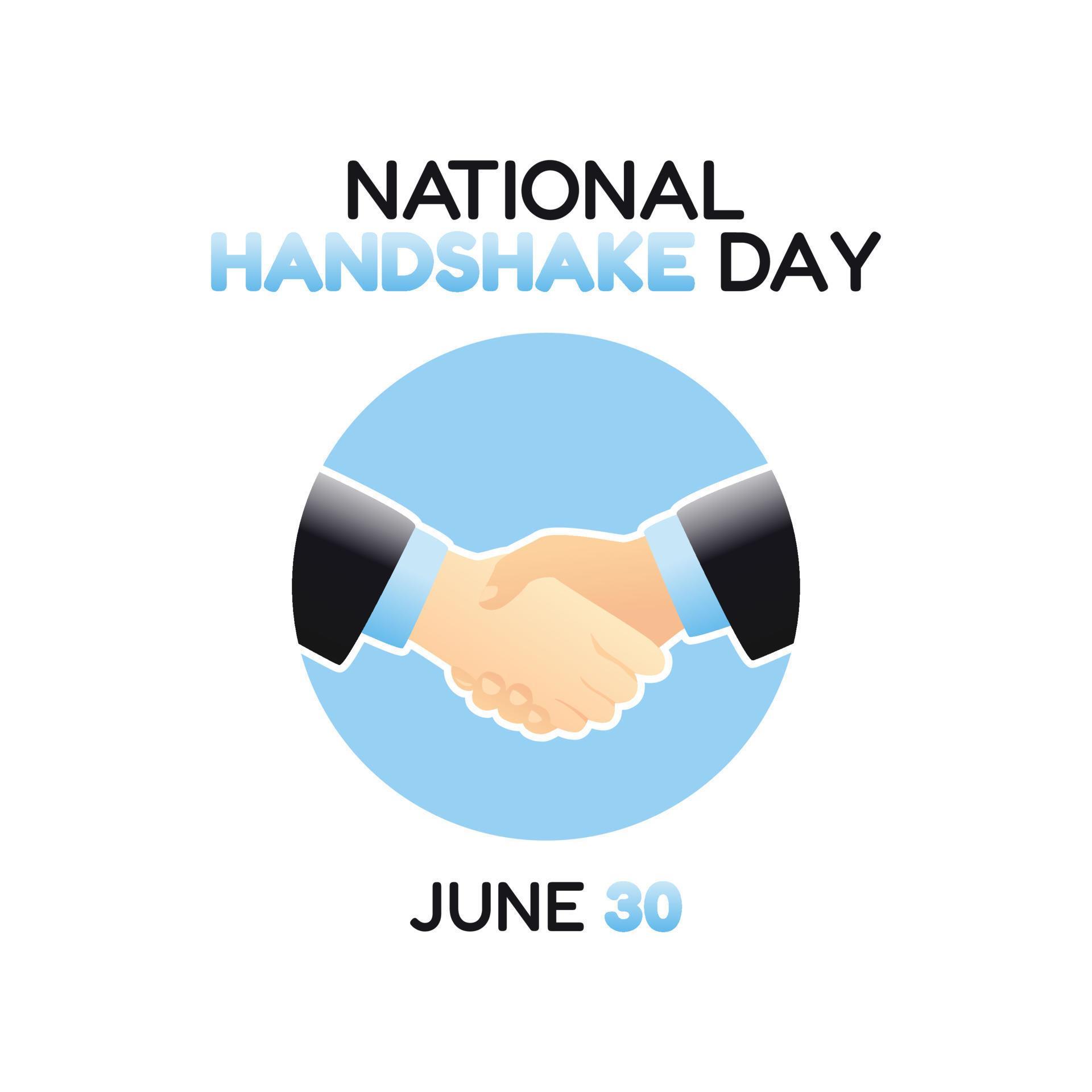 vector graphic of national handshake day good for national handshake