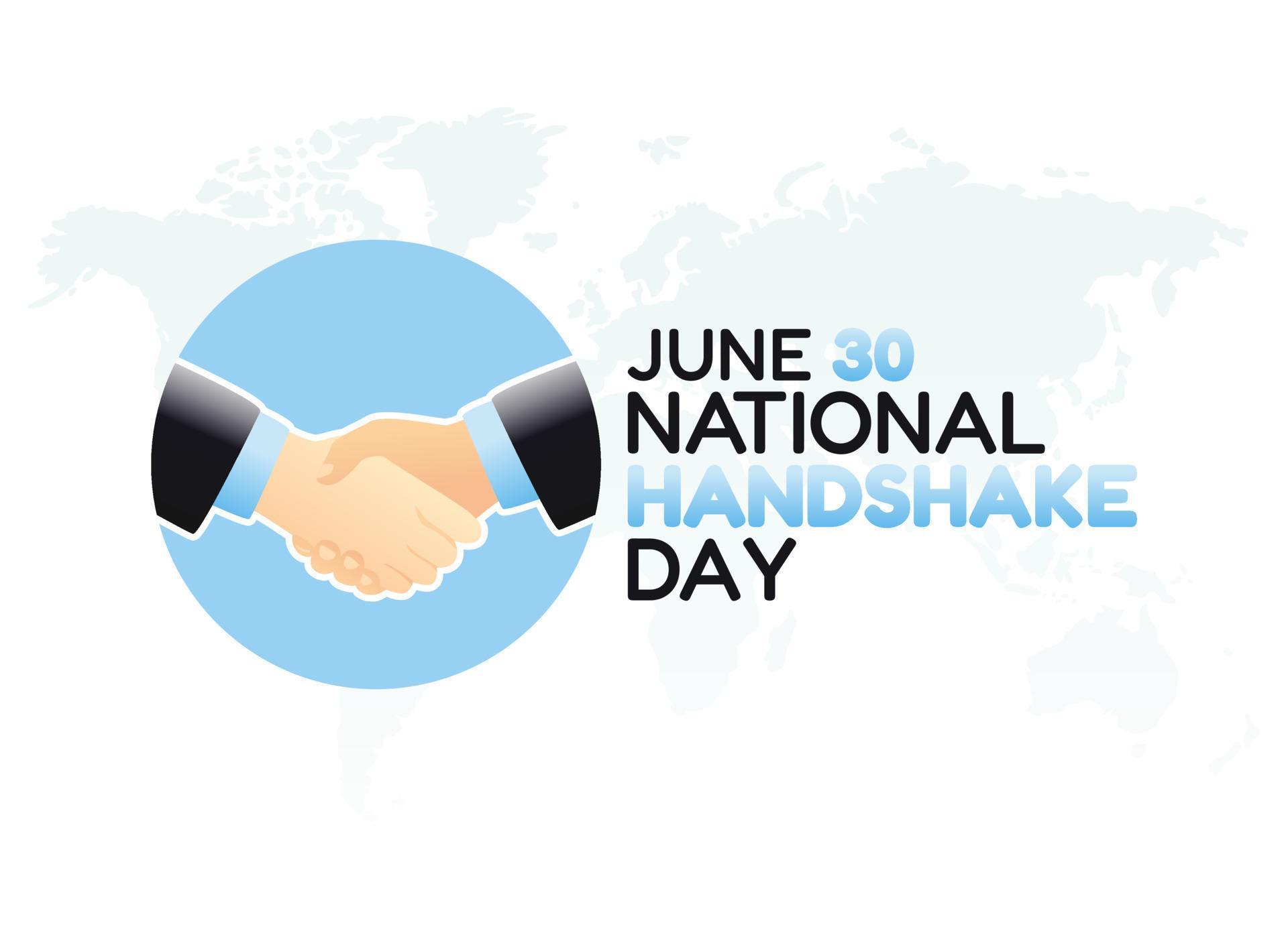 vector graphic of national handshake day good for national handshake day celebration. flat