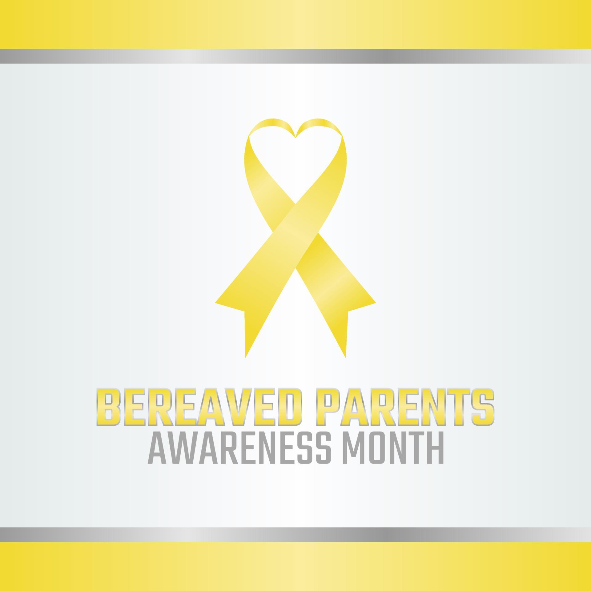 vector graphic of bereaved parents awareness month good for bereaved