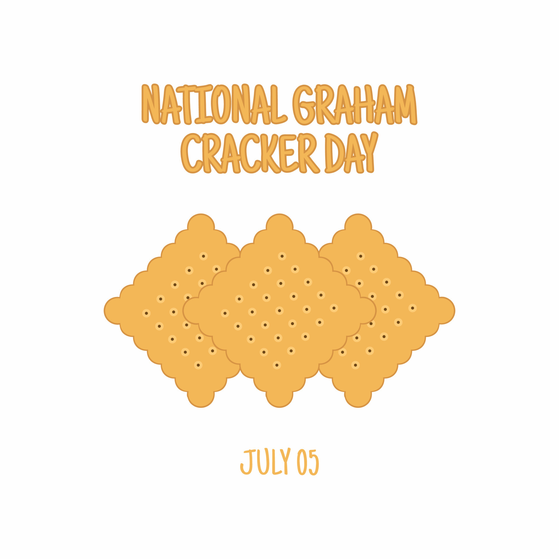 vector graphic of national graham cracker day good for national graham