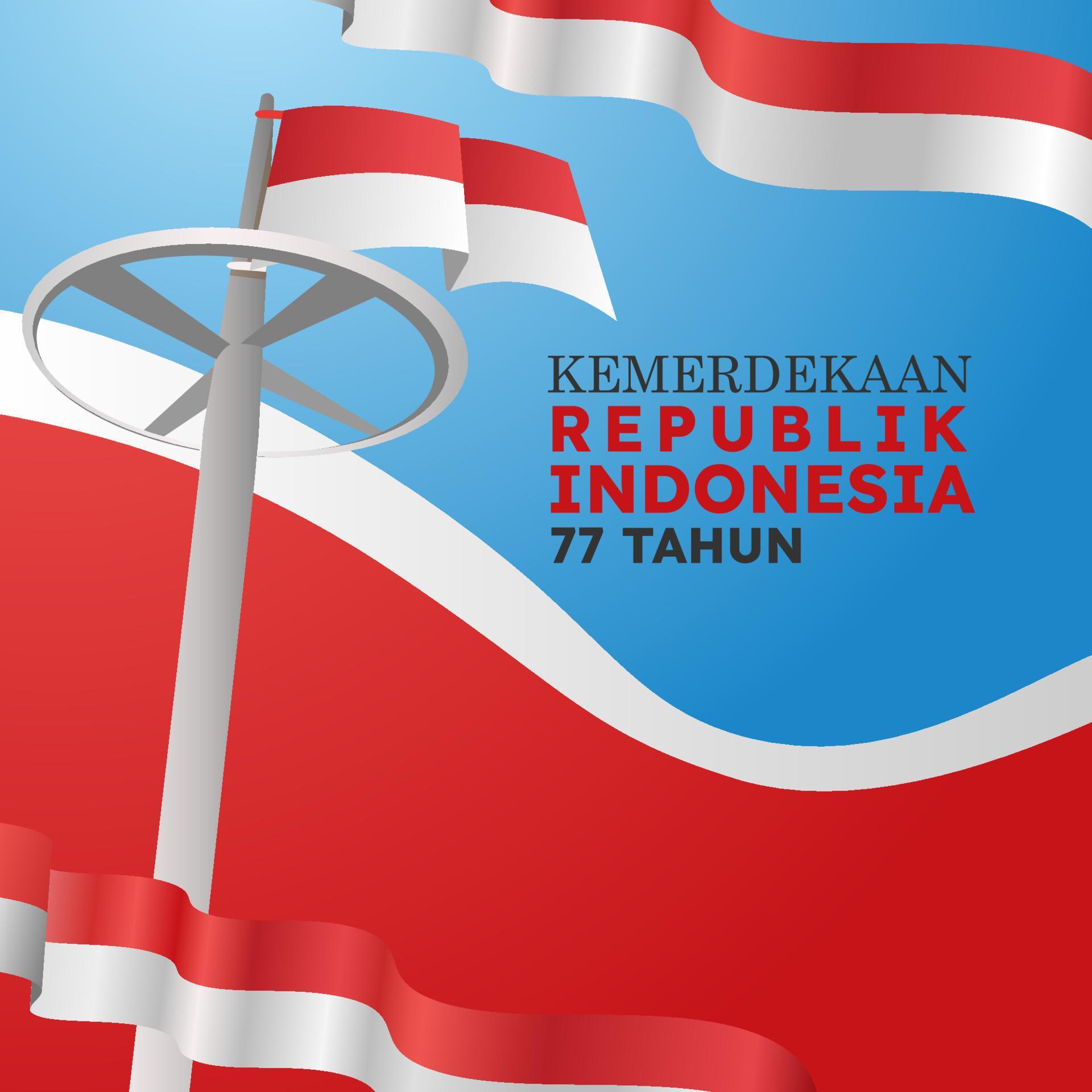 hari kemerdekaan Indonesia means Indonesian independence day poster