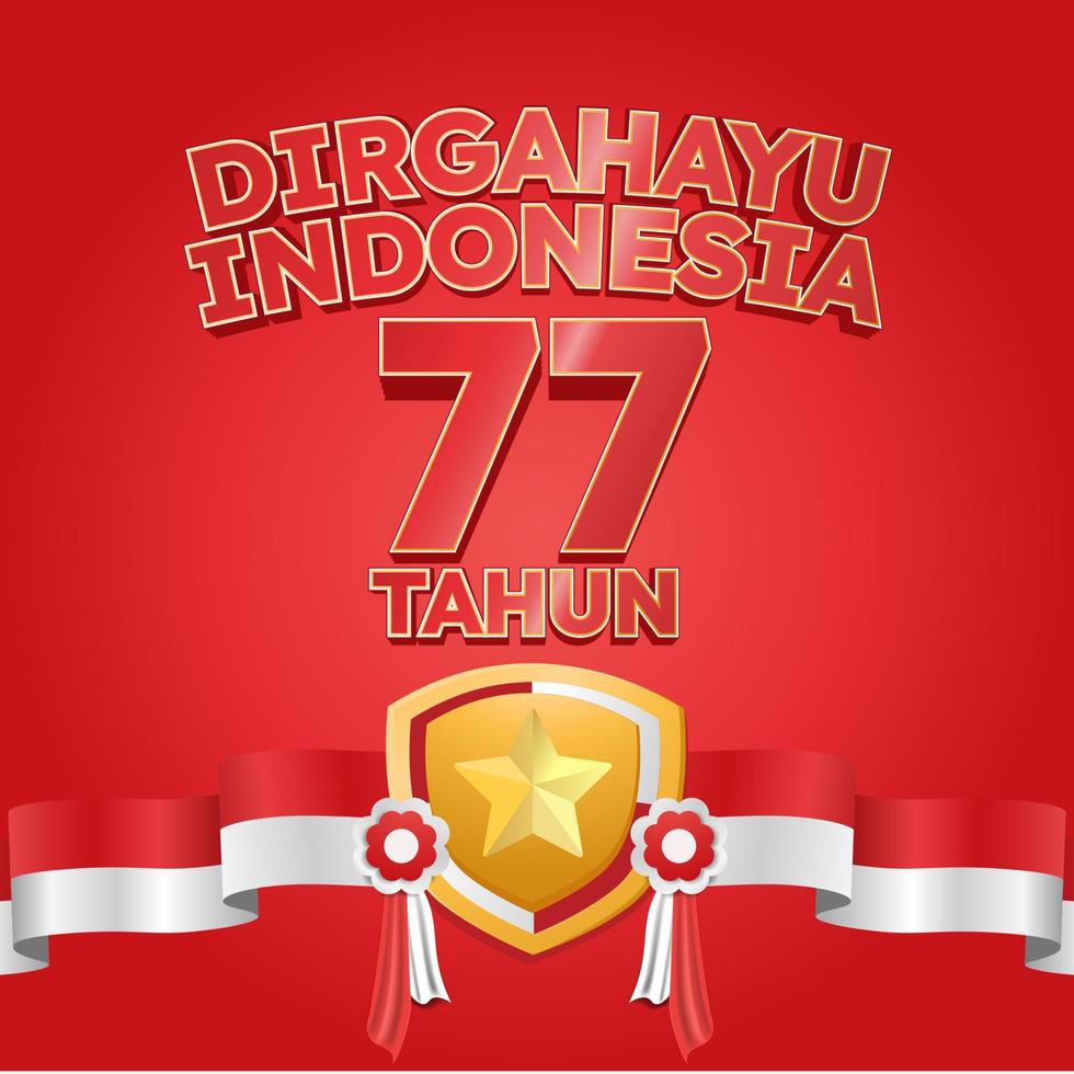 hari kemerdekaan Indonesia means Indonesian independence day poster social media post vector