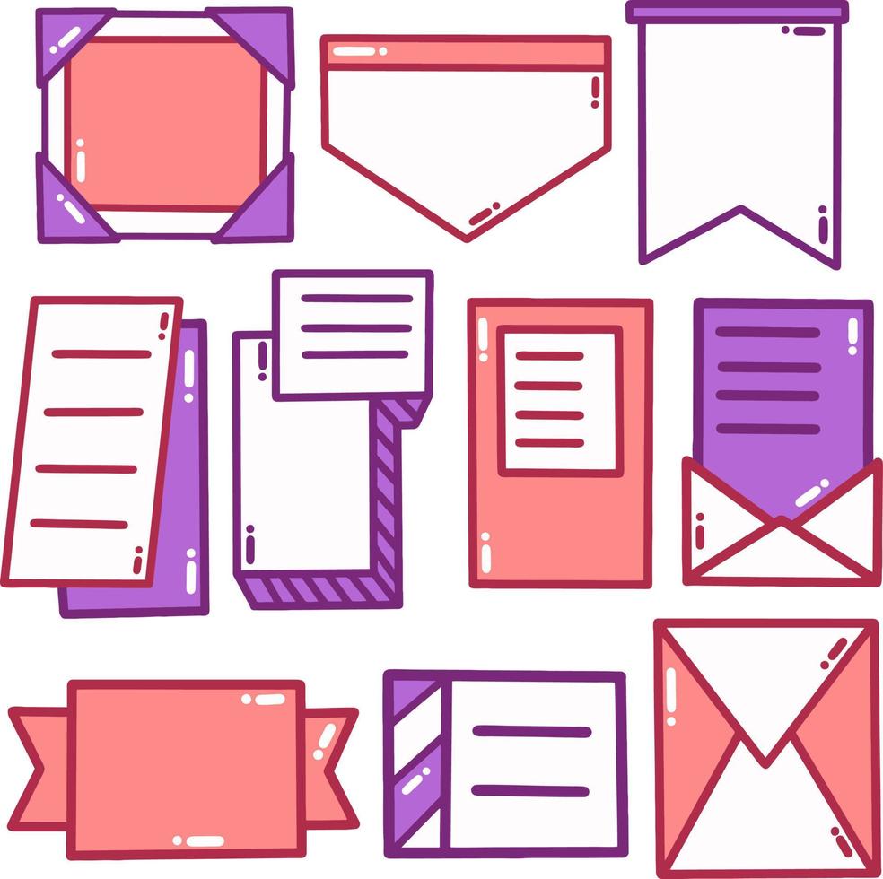 Bullet Journal Doodle Illustration Pack vector