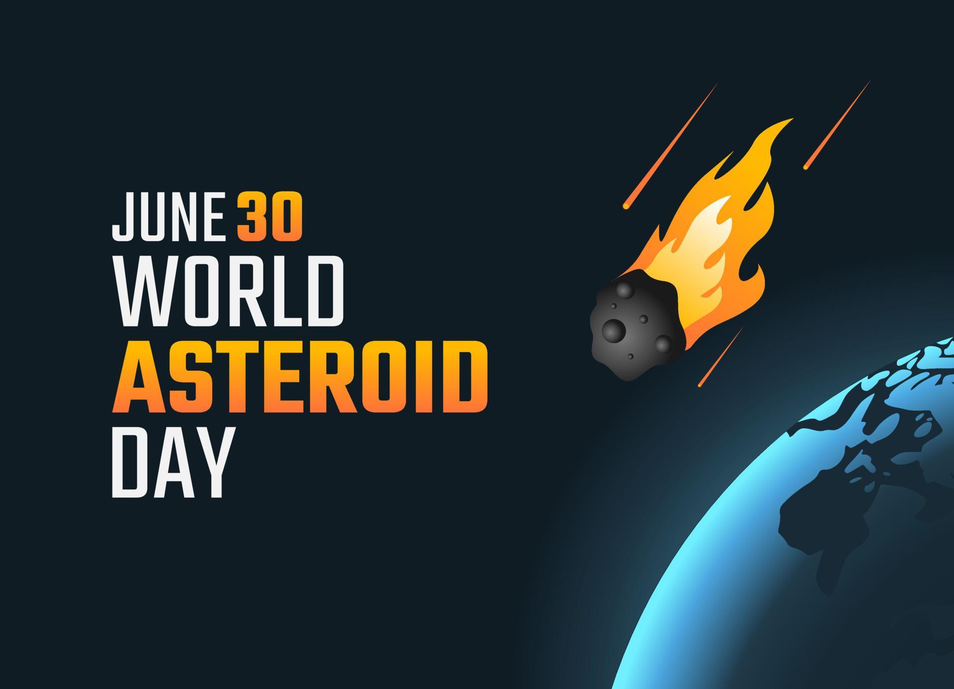 vector graphic of world asteroid day good for world asteroid day