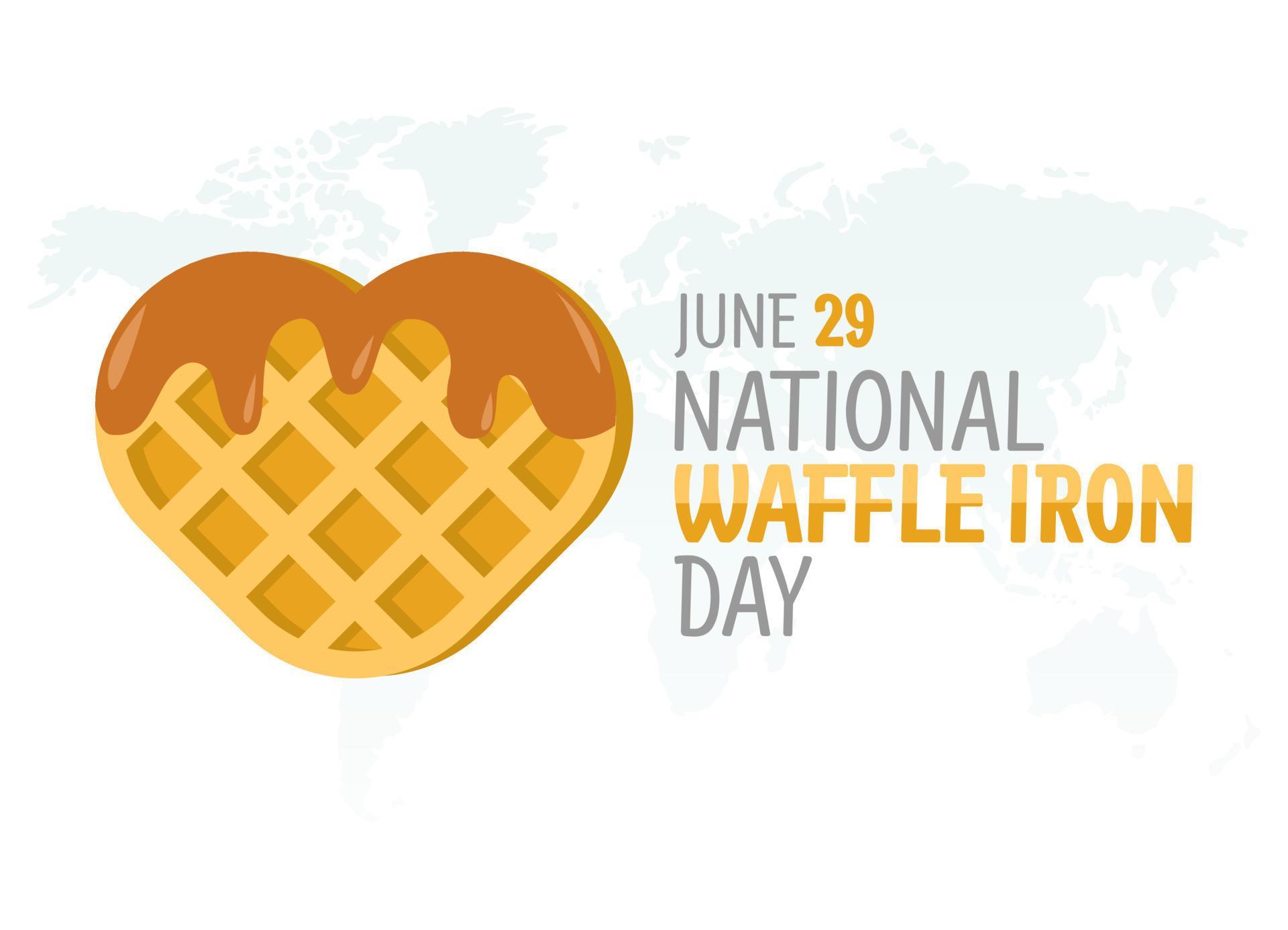 vector graphic of national waffle iron day good for national waffle